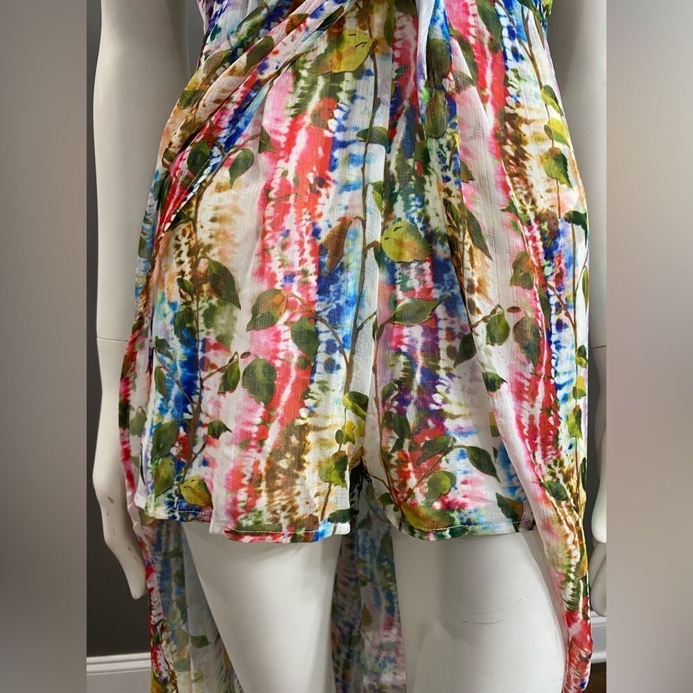Blush Boutique Colorful Floral V-Neck Maxi Shorts/Dress Combo Size S - Picture 3 of 12